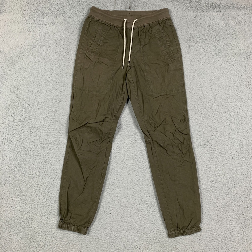 Vuori Traveler Jogger Pants Men's Small Olive Ripstop Organic Cotton Drawstring